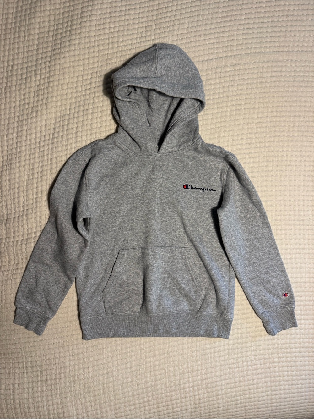 Champion Boy’s Gray Logo Hooded Sweatshirt